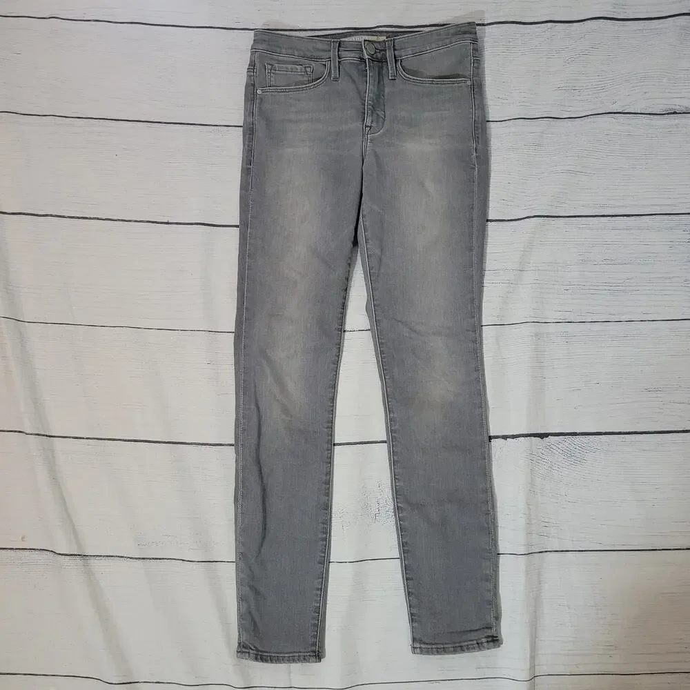 Athleta Size 6 Sculptek Skinny Jeans Stretch Gray‎ Wash Casual Capsule Wardrobe